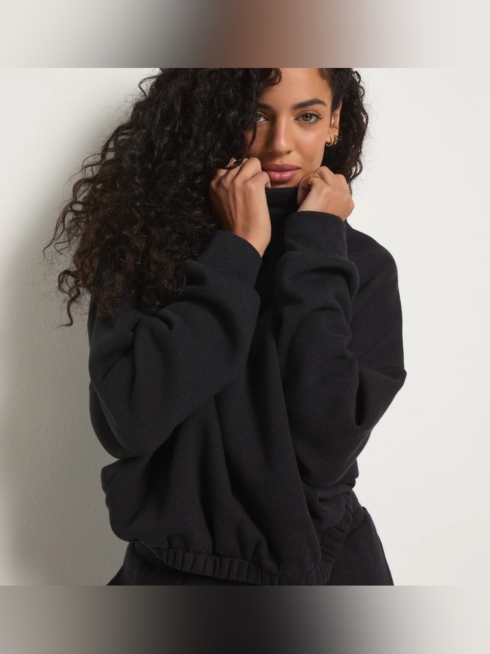 78&Sunny Cove Funnel Neck Sweatshirt Black Medium NWT - Picture 4 of 10